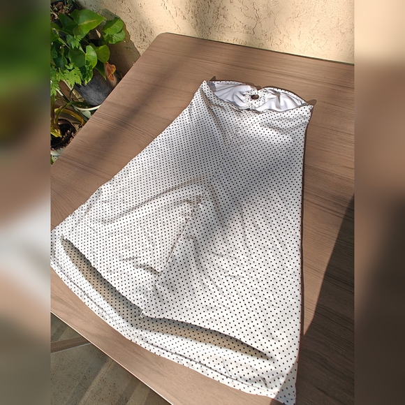 La Vie En Rose Black and White Polka Dot Dress S - Picture 2 of 5